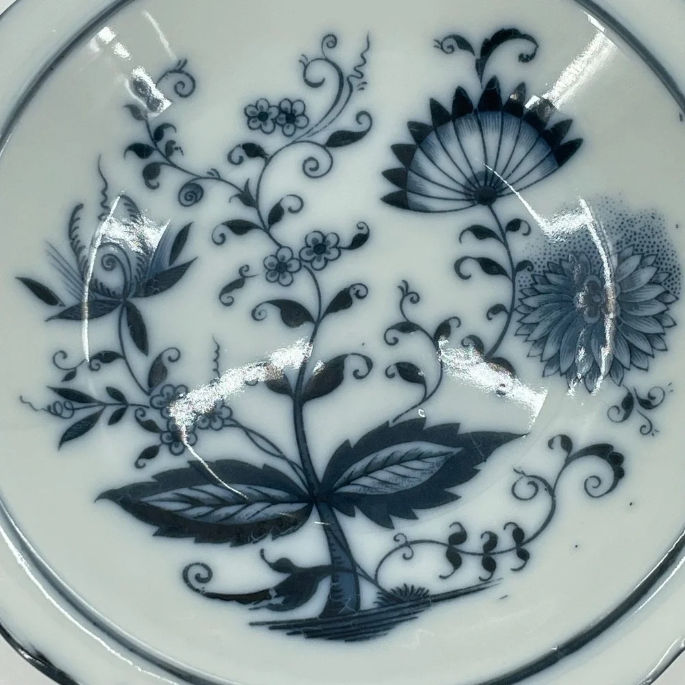 Vtg. Blue Onion Arnart Japan Porcelain Mini Nut‎ Dish 4.75